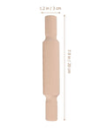 4 Piece Plasticine Rolling Pin Set With Wooden Handles For Dough, Embossing And Bakeware, kid-friendly rolling stick with measurements