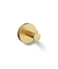 Elate Robe Hook In Vibrant Brushed Moderne Brass For Coordinating Faucets And Accessories, Durable Metal Bathroom Hardware