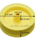 Complete Dryer Repair Kit For Front Load Dryers pulley with dimensions 2.4x0.27 inches, yellow color