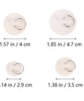 4pcs Rubber Drain Stoppers for Bathtubs and Floor Drains, various sizes shown, rubber material, suitable for sinks.