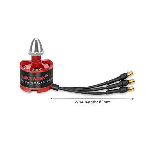 Beefy Brushless 2212 920KV RC Motor For Planes And Quadcopters 2 4S 52g with bullet connectors and 80mm wires.