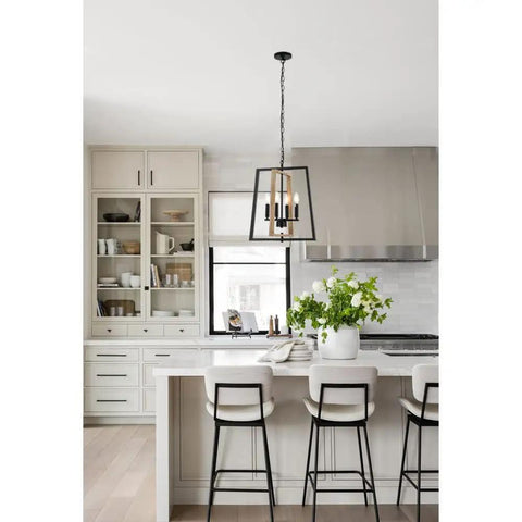 Black Hanging Lights Pendant Ceiling Fixtures For Kitchen Island And Living Room Modern Industrial Style Easy Install Dimmable Options Warm Ambient Glow Durable Metal Chandelier Vibe For Cozy Home above a kitchen island