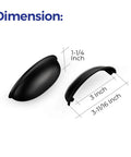 Dimensions of 30 Pack 3 Inch Flat Black Drawer Pulls Cabinet Cup Pulls Kitchen Handles Center To Center 3 Inch Holes