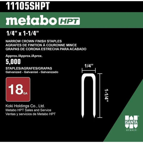 Finish Staples One Quarter Inch By One And One Quarter Inch 18 Gauge Electro Galvanized Pro Grade Heavy Duty Workhorse Staples