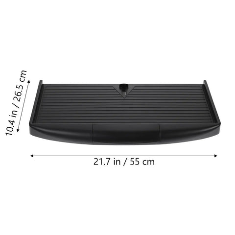 Built Tough Ergonomic Keyboard Tray Under Desk Slide Out Platform With Adjustable Tilt Angle Black Pp, 21.7 in wide.