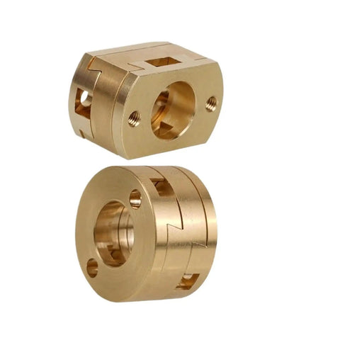 Upgrade Your Z-axis With This Precise 18mm And 16mm Oldham Coupler For Creality CR10 S4 S5 Pro Ender3 V2 3S T8 Screw Printers No More Wobbles., brass Oldham coupler for 3D printer Z-axis