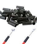 200 Pieces Bike Derailleur Shift And Brake Wire Cable Housing Ferrule End Caps Set For 4mm Shift Cables And 5mm Brake Cables Plastic Protective Caps Durable And Lightweight Includes 100 Derailleur Caps And 100 Brake Caps, black plastic end caps