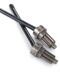 Front CVD Axle Shaft Set with Portal Drive Input Gear for 1 to 10 RC TRX 4, showing left and right steel axles.