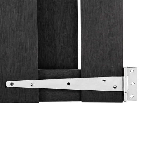 Built Like A Tank WPC Garden Gate featuring smooth sliding latch and matte gray finish, showcasing durable wooden composite materials.