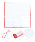 Red Flower Wrapping Paper For Bouquets 20 Sheets BOPP Flower Bouquet Packaging, details of transparent square sheet with red edges
