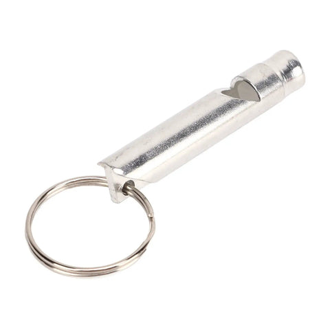 Versatile Emergency Whistle Kit 10 Pack Alloy Safety Whistles with Keychains for outdoor camping and hiking use