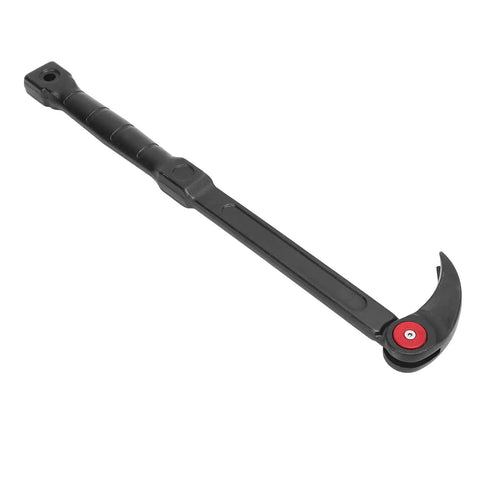 Heavy Duty 18 Inch Adjustable Indexing Pry Bar Featuring A Rock Solid Rotating Head And 14 Secure Locking Positions Forged From Premium CrV Steel With A Super Grippy Handle designed for prying tasks.