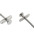 Rock Solid Metal Plunger Latches Heavy Duty Spring Load Door Catches with silver finish, 17.3mm shaft for cabinets and furniture.