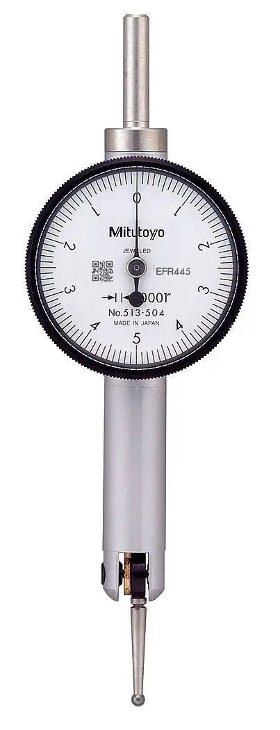 Pocket Test Indicator Set With.0001 Inch Graduation,.010 Inch Range, 0-5-0 Dial, Jeweled Bearings, Carbide Contact Points, O Ring Bezel, Glare Free Crystal, Includes.039,.079, And.118 Carbide Tips, Case Included