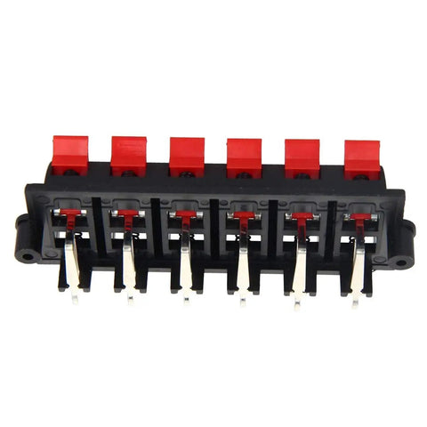 15 Piece Speaker Spring Terminal Clips 12 Way Push Release Connectors for Audio Wiring Terminal Strip Block DIY Kit