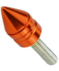 Spike License Plate Bolts Kit For Cars Trucks SUVs And Motorcycles Orange 4 Pack Aluminum Alloy Screws Fasteners