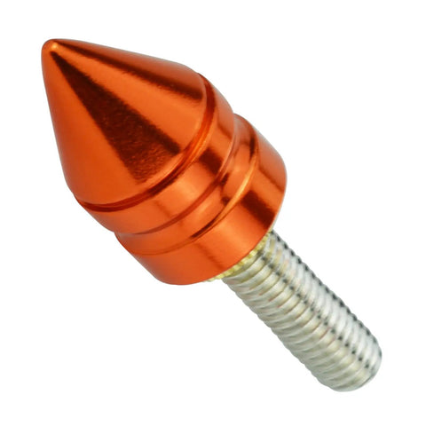 Spike License Plate Bolts Kit For Cars Trucks SUVs And Motorcycles Orange 4 Pack Aluminum Alloy Screws Fasteners