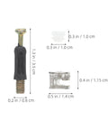 Dimensions of 30 Sets M6 Universal Corner Connectors For Furniture, Zinc Alloy And Plastic Cabinet Fasteners Kit