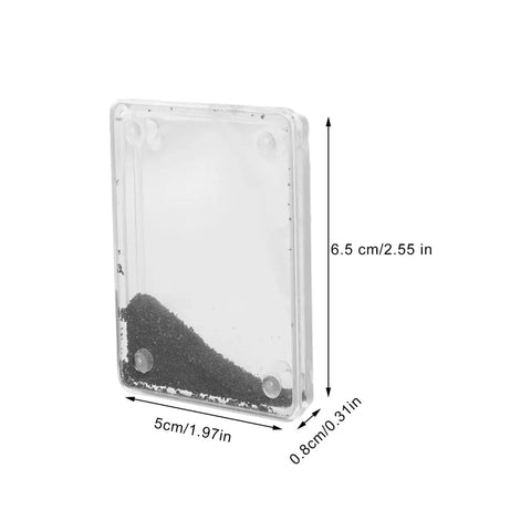 Side view of 5 Piece Magnetic Field Demonstrator Kit With Iron Filings For Physics Classrooms Hands On Adjustable Magnetic Field Box