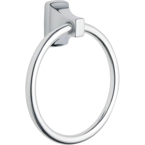 Donnor Collection Chrome Wall Mount Hand Towel Ring 6.25 Inch Diameter for Contemporary Bathrooms, easy install with mounting hardware shown