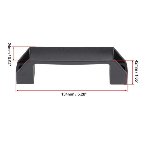 Plastic Pull Handles 115mm Hole Centers for Luggage and Mechanical Equipment 4 Pack Black Durable Hard Plastic Replacement Handles