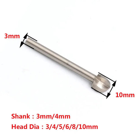 Rock Solid Workhorse White Steel Wood Milling Cutter Bit For Root Carving And Woodworking. 4Mm Shank Fits Most Handheld Grinders. Globular Profile Delivers Precision Shaping And Smooth Finishes.