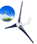 1200W Wind Turbine Kit For Marine And Home Power 3 Blade Generator System Blue 12V Easy Install Adjustable Voltage And Current