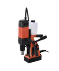 Precision Magnetic Drill Press With Quick Tap Mode And Internal Cooling Adjustable Motor Slides for steady boring of hardened steel.