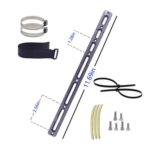 Ebike Conversion Kit Dope Bolt On Battery Adapter Frame Mount In Aluminum Black Six Slot Open Slot Design For Easy Battery Fit And Adjustable Position Along Your Frame