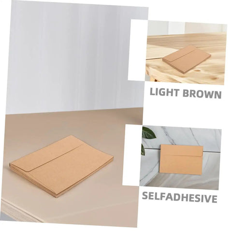 60 Pack Self Adhesive Kraft Paper Envelopes 10.8 By 15.9 Cm Letter Size For Invitations And Cards Secure Seal Easy To Use Handy Rustic Style