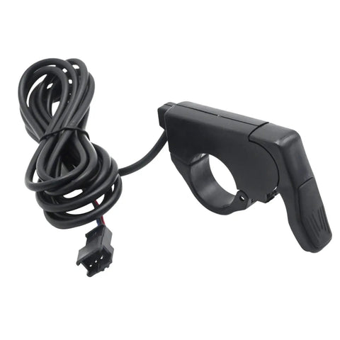 Seven Eighths Inch Ebike Thumb Throttle For Electric Bikes And Scooters Left Or Right Hand 22mm Shaft SM Plug Compatible With 24V 36V 48V 52V 60V 72V