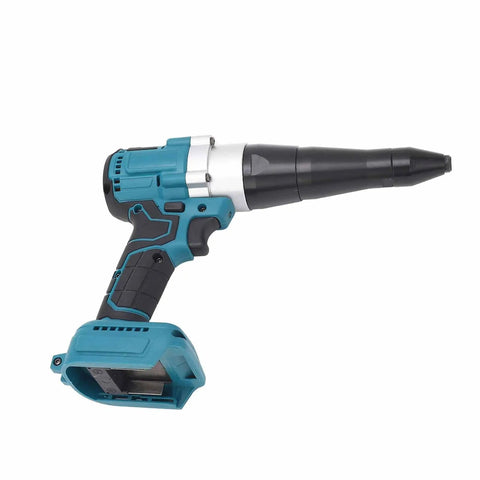 Efficient And Safe Brushless Cordless Rivet Gun 18V Electric Kit With High Capacity Battery For Heavy Duty Fastening Jobs That Hit Hard, side view