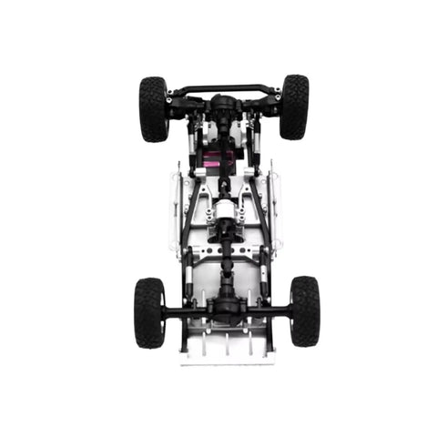 Mini 1 By 24 Scale RC Car Chassis Frame Upgrade Kit With Metal Construction For Climbing Desktop Rigs includes visible metal frame and wheels
