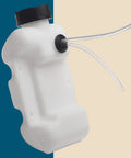 Fuel Tank Assembly 308675054 Replacement for Toro Ryobi Homelite 310833001, white plastic tank with two hoses