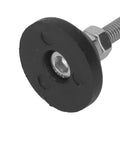 Close-up of Two Pack Adjustable Furniture Leveling Feet With Swivel Rubber Glides, Threaded M6 Mounts, 50mm Height
