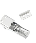 2 Pack Stainless Steel Spring Loaded Draw Latch Clamp For Cabinets And Boxes, Toggle Hasp Lock shown in disassembled view