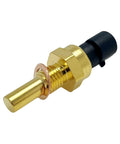 YCUPONE coolant temperature sensor, brass threaded body with hex nut and black connector, side view