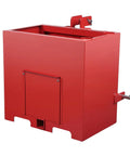 Beefy 800 Lb Capacity Tractor Ballast Box With 2 Inch Quick Hitch Receiver, Sliding Front Door And Tool Storage in red
