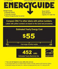 Energy Guide label for 18 Inch Counter Depth Built In Freezer With No Fuss Installation And Slick Custom Panel Finish.