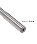 6.1mm Chucking Reamer For Lathe HSS Cobalt M35 With D4 Precision, 6 Flutes, Round Shank Milling Tool, Uncoated, close-up of round shank