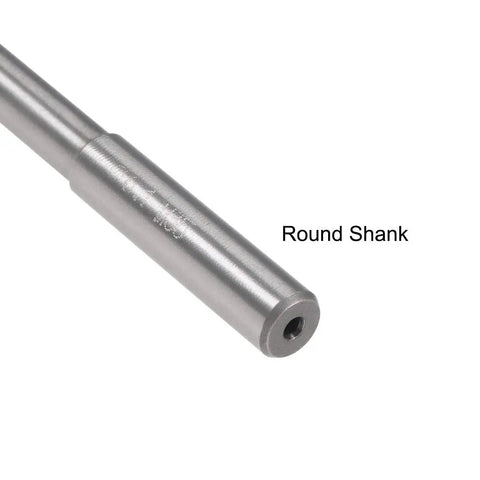 6.1mm Chucking Reamer For Lathe HSS Cobalt M35 With D4 Precision, 6 Flutes, Round Shank Milling Tool, Uncoated, close-up of round shank