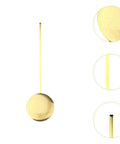 Gold metal pendulum replacement part for wall clocks vintage style DIY craft supply, 22cm, detailed close-up view