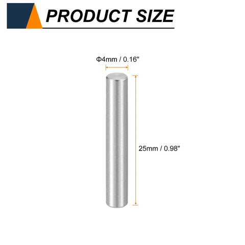 Heavy Duty Workhorse 304 Stainless Steel Dowel Pins M4 X 25mm cylindrical pin showing dimensions and material for furniture assembly.