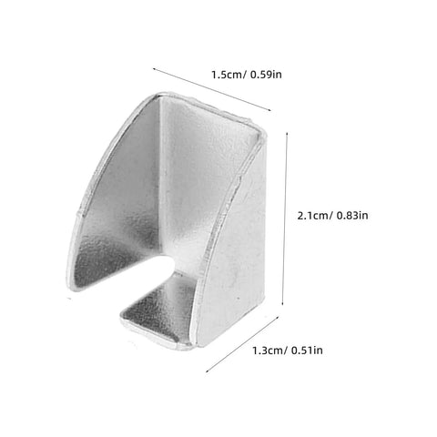 Metal bracket part of 30 Piece Cabinet Pilaster Clips And Shelf Pegs Set For Metal Brackets Durable Iron Office Desk Hardware.