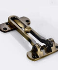 Rock Solid Zinc Alloy Door Security Chain And Anti Theft Safety Lock To Keep Ya Protected At Hotels Or Vacation Rentals Easy Install With Rust Proof Screws, detailed view of security chain in bronze finish.