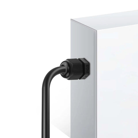 Waterproof Adjustable Cable Gland Set PG9 4 To 8mm Connectors With Gaskets 10 Pcs installed on enclosure