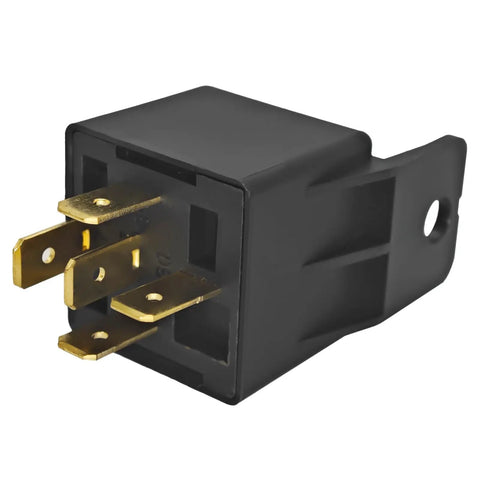 Go-To 12V DC SPDT Automotive Power Relay With 30A Switching Capacity, Mini ISO 5Pin Socket Terminal, Pack Of 2 in black
