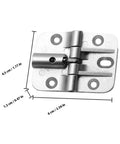 Veemoon 2-pack 180° positioning alloy cabinet door hinge, silver finish for RV/marine use