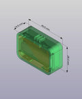 3D model of Human Presence Sensor V2.2 For Home Assistant With MmWave Radar Motion Detection, showing dimensions