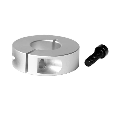 Pack Of 4 Aluminum Shaft Collars 6mm Bore, One Piece Clamp Style, 20mm Outer Diameter, 8mm Thick, M4 Set Screws, Lightweight, Corrosion Resistant